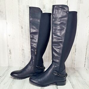 Karl Lagerfeld Paris Shay Over-The-Knee Boots Womens Black Size 7M Dark Romantic